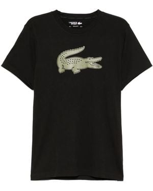Lacoste Logo-Printed T-Shirt - Black