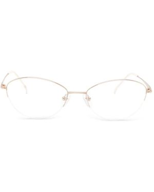STEPPER EYEWEAR Gafas Con Media Montura Cat Eye - Blanco