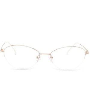 STEPPER EYEWEAR Gafas Con Media Montura Cat Eye - Blanco