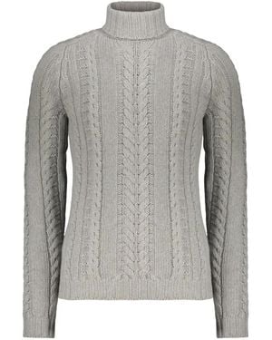 Fedeli Cable-Knit Sweater - Grey