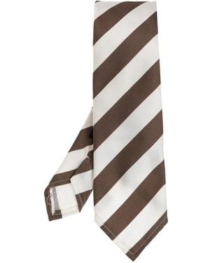 DSquared² Striped Silk Tie - Brown