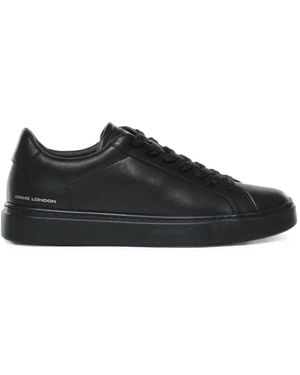Crime London Superlight Logo-Print Leather Sneakers - Black
