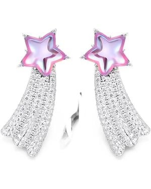 YVMIN Shooting Star Earrings - White