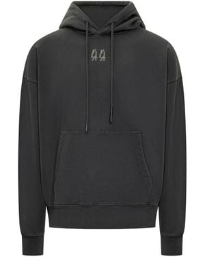 44 Label Group Logo-Print Hoodie - Grey