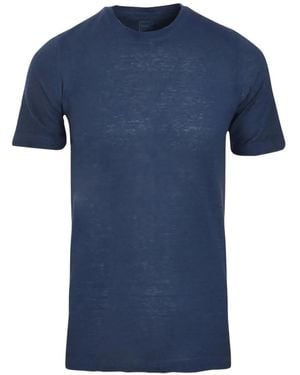120% Lino Klassisches T-Shirt - Blau