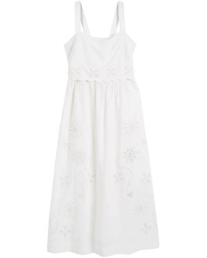Chinti & Parker Broderie Midi Dress - White