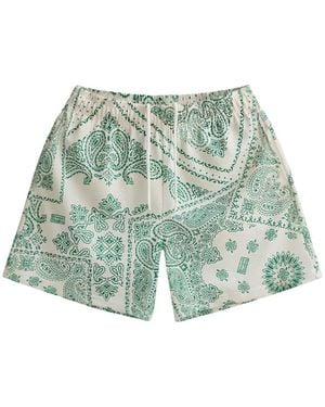 Bravest Studios Paisley-Print Track Shorts - Green