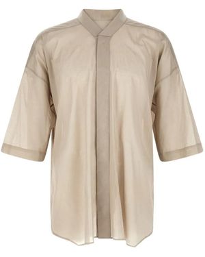 Rick Owens Temple Ss Jumbo Faun Shirt - Natural