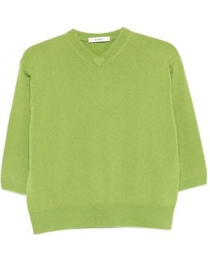 6397 V-Neck Jumper - Green