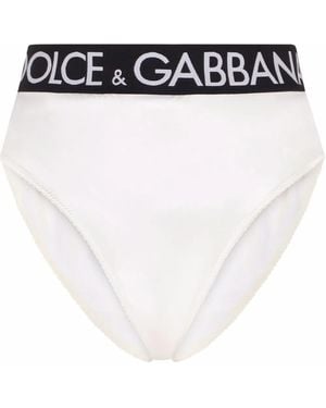 Dolce & Gabbana Slip Mit Hohem Beinausschnitt - Weiß