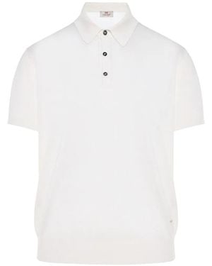 Enrico Mandelli Logo-Plaque Polo Shirt - White