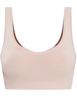 Hanro Scoop-Neck Crop Top - Natural