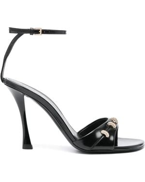 Givenchy Stitch Leather Sandals - Black