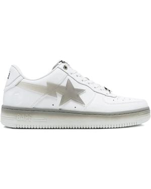 A Bathing Ape Bape Sta M1 Star-Appliqué Trainers - White