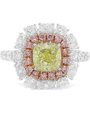 HYT Jewelry Flower Diamond Ring - White