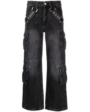 MISBHV Harness Strap Cargo Jeans - Black