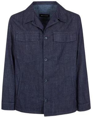 White Sand Buttoned Pocket Shirt - Blue