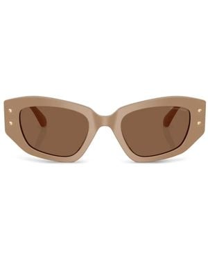Michael Kors Le Praz Geometric-Frame Sunglasses - Natural