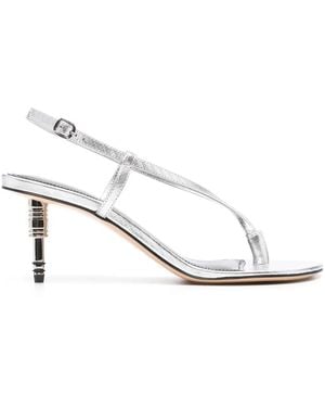 Coperni Jack 70Mm Leather Sandals - White