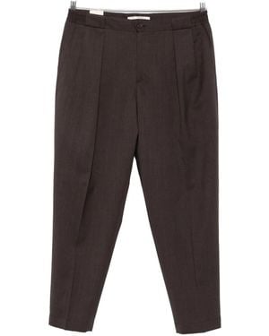 Briglia 1949 Pantaloni Portobellos Con Pieghe - Grigio