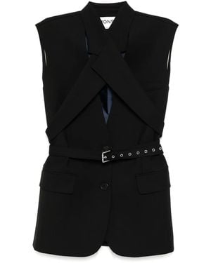 Monse Gilet Con Cintura - Nero