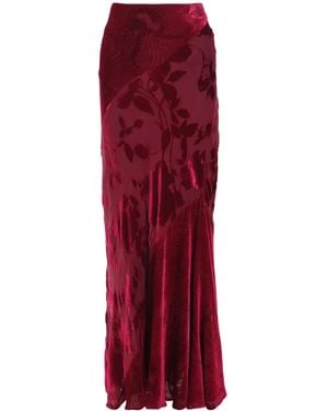 Roberto Cavalli Panelled Maxi Skirt - Red