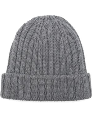 Aspesi Gerippte Beanie - Grau