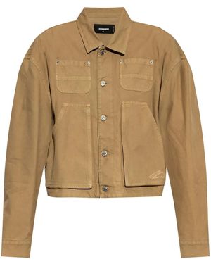DSquared² Cotton Jacket - Natural