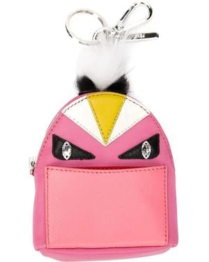 Fendi Bag Bugs Backpack Bag Charm - Pink