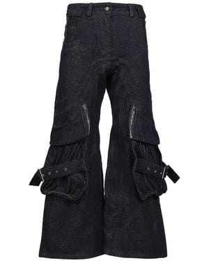 NO/FAITH STUDIOS Wave Cargo Trousers - Blue