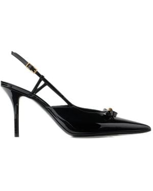Versace Camille Patent Leather Slingbacks 85 Mm - Black