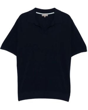 N.Peal Cashmere Piqué Top - Blue