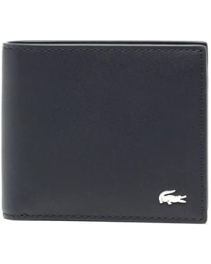 Lacoste Logo-Plaque Leather Wallet - Blue