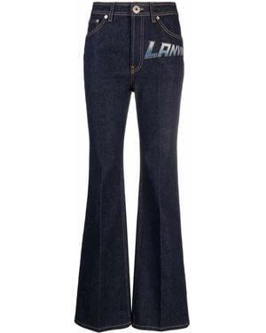Lanvin Vaqueros rectos con logo estampado - Azul
