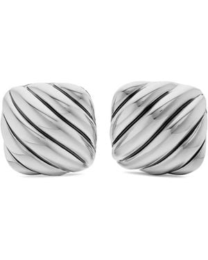David Yurman Sterling Sculpted Cable Cushion Cufflinks (17Mm) - Multicolour