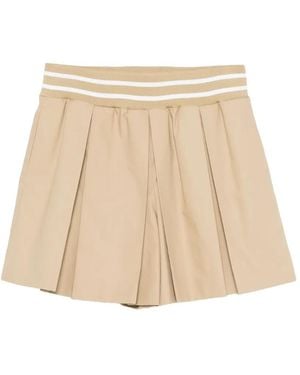 Moschino Moschino Striped-Waistband Shorts - Natural