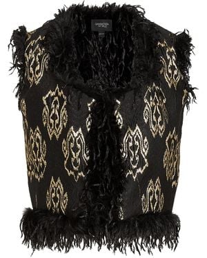 Giambattista Valli Fransenweste Aus Ikat-Jacquard - Schwarz