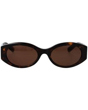 Balenciaga Geometric-Frame Sunglasses - Brown