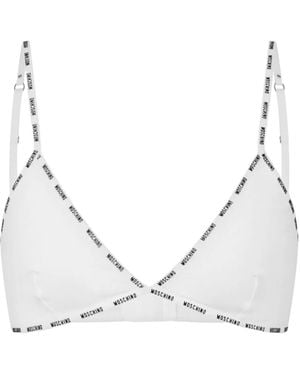 Moschino ロゴトリム ブラ - ナチュラル