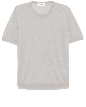 Lardini T-Shirt Aus Wolle - Weiß