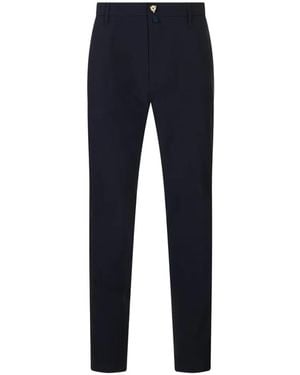 Jacob Cohen Logo-Patch Straight-Leg Pants - Blue