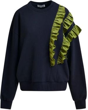 Essentiel Antwerp ラッフル スウェットシャツ - ブルー