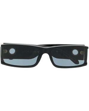 Linda Farrow Mya Rectangle-Frame Sunglasses - Black