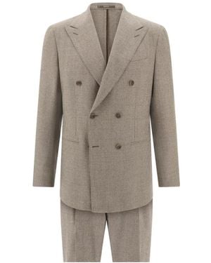 BOGGI Traje De Lana Con Doble Botonadura - Gris