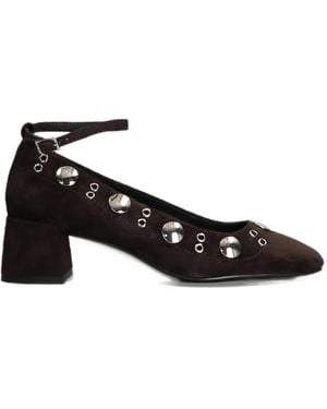 Bibi Lou Mati Stud-Embellished Ankle-Strap Pumps - Black