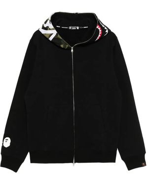 Mastermind Japan X Bape Panel Hoodie - Black