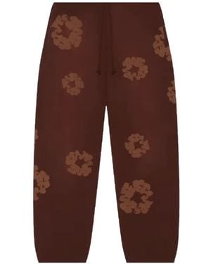 DENIM TEARS Cotton Wreath Track Pants - Brown