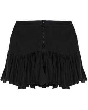 Isabel Marant Minifalda Daneen Con Volantes - Negro