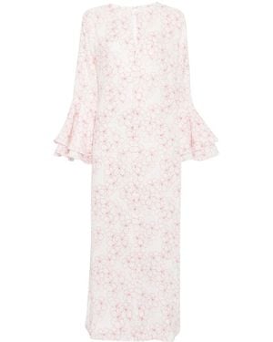 Bambah Daisy Ruffle Dresses - White