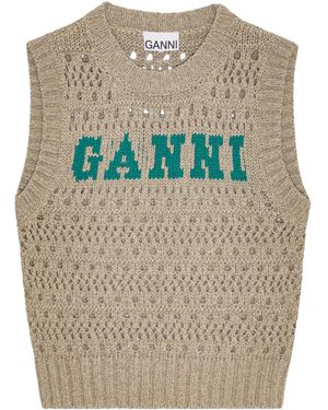 Ganni ニットトップ - グレー